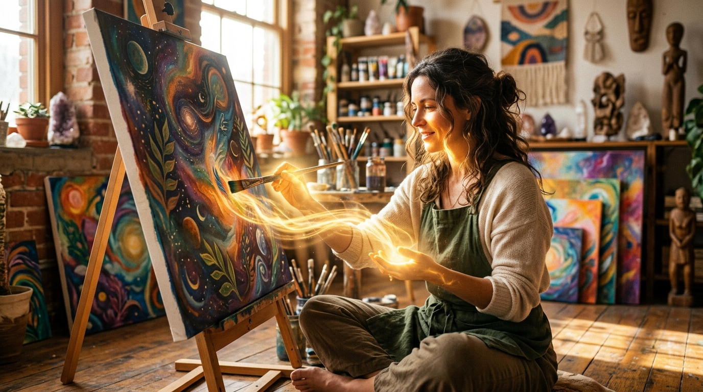 Engelszahl 1313 und kreative Energie als spirituelle Praxis mit göttlichem Rückenwind