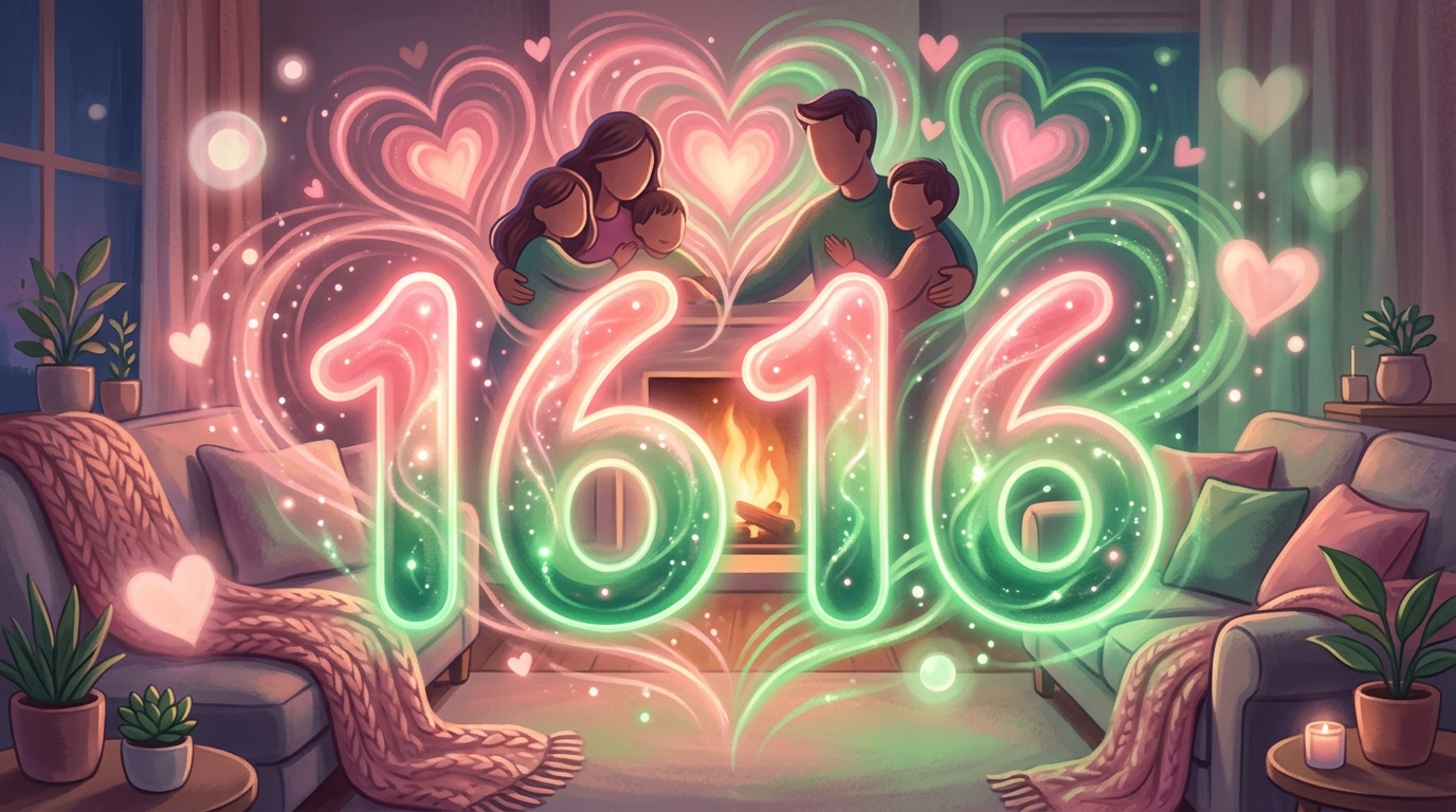 Engelszahl 1616 Bedeutung Harmonie Familie Zuhause als göttliche Botschaft der Fürsorge