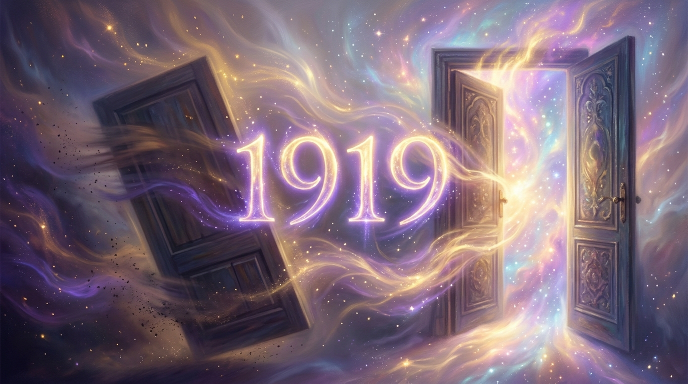 Engelszahl 1919 Bedeutung Neuanfang und spirituelle Berufung als kosmische Botschaft