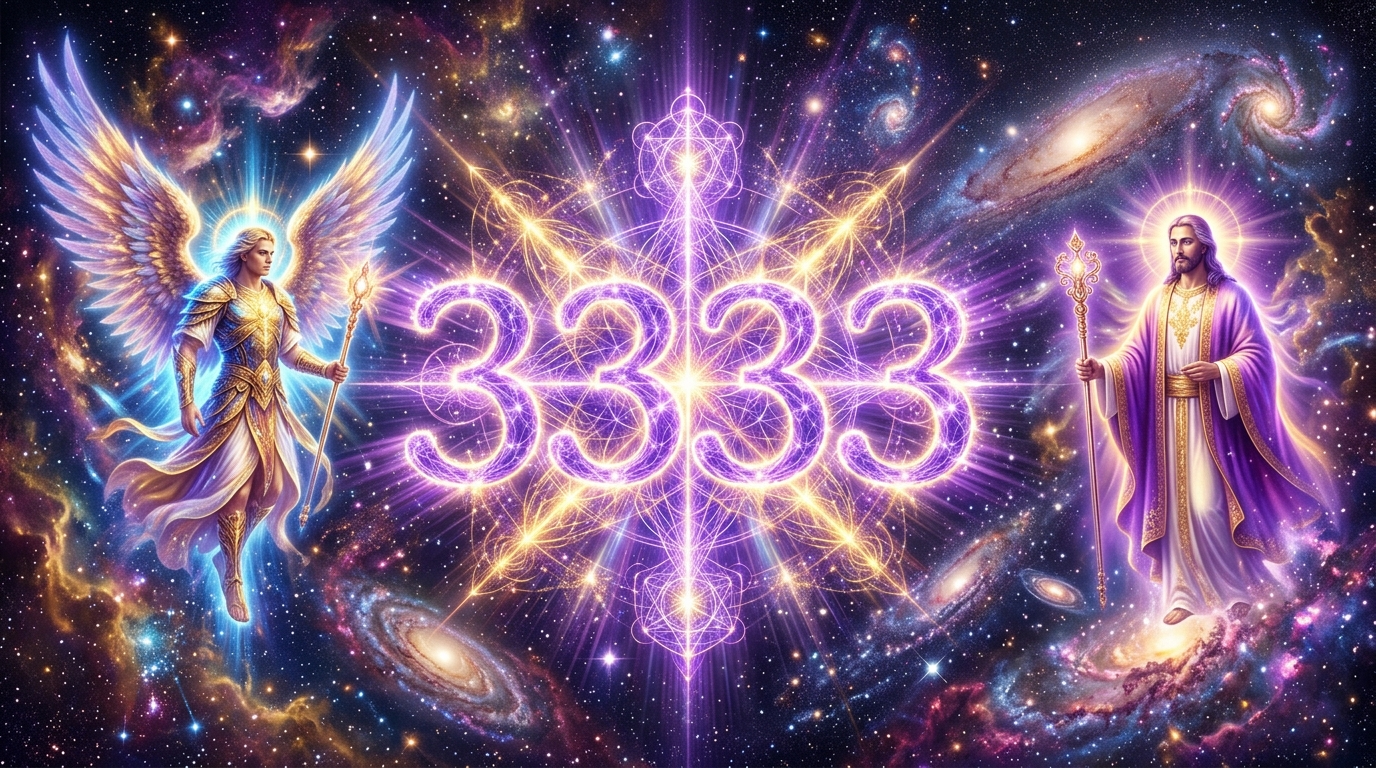 Engelszahl 3333 Bedeutung mit göttlicher Führung und Meisterenergie