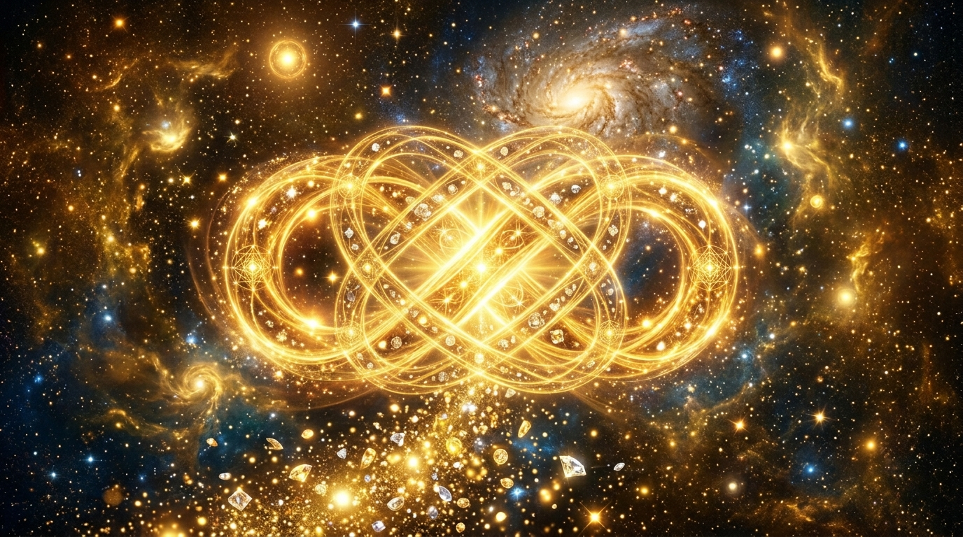 Engelszahl 88 Bedeutung mit doppeltem Unendlichkeitssymbol und karmischer Überflussenergie